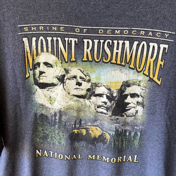 Mount Rushmore Shrine of Democracy Short Sleeve T-Shirt Men's XL - Picture 3 of 10